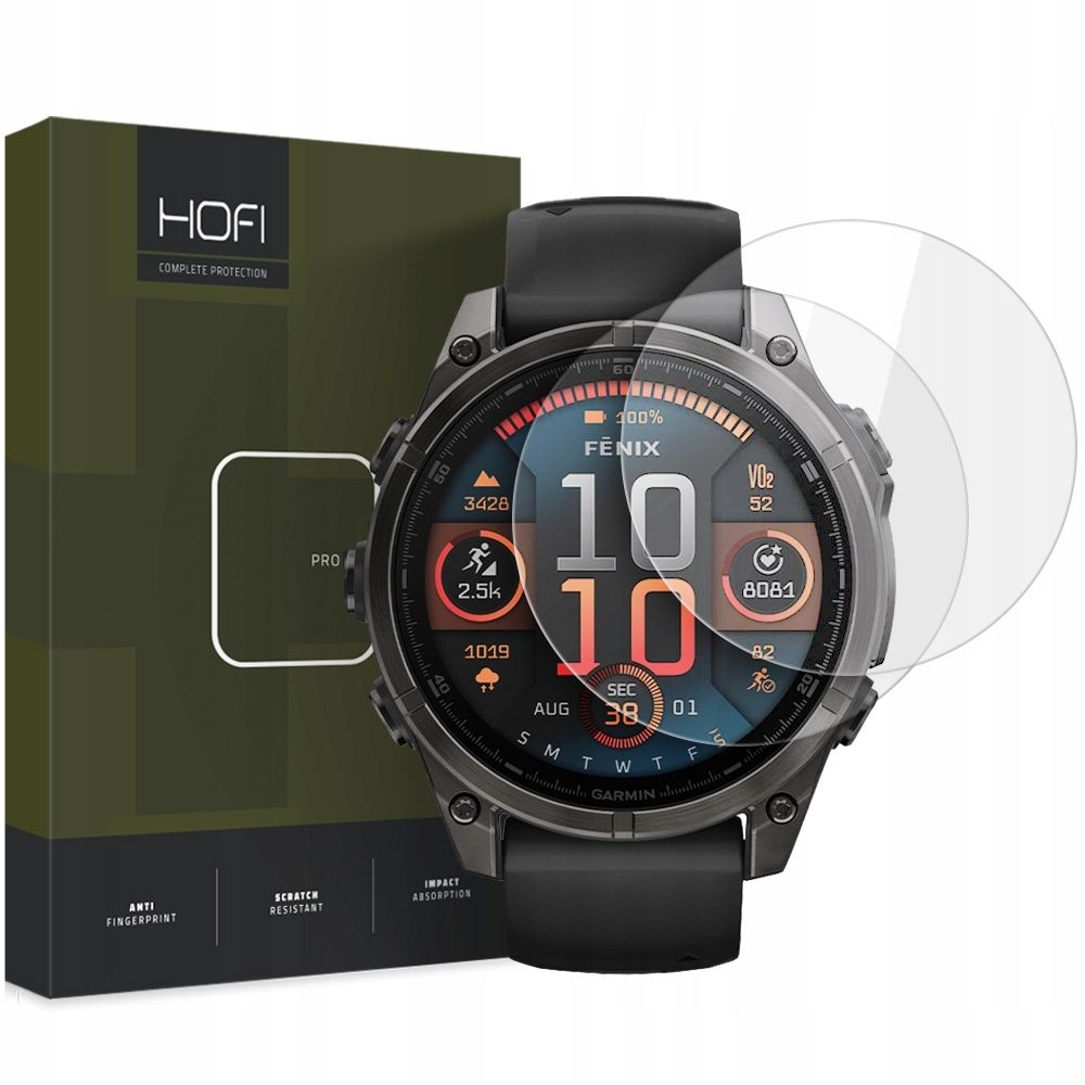 HOFI Garmin Fenix 8 51 mm 2-PACK Skärmskydd Pro+ Härdat Glas