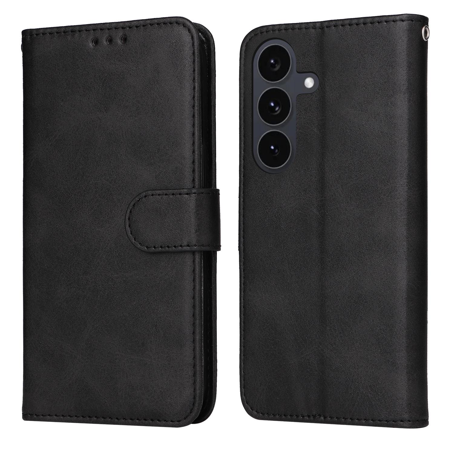 Samsung Galaxy S25 FE Plånboksfodral Läder Svart