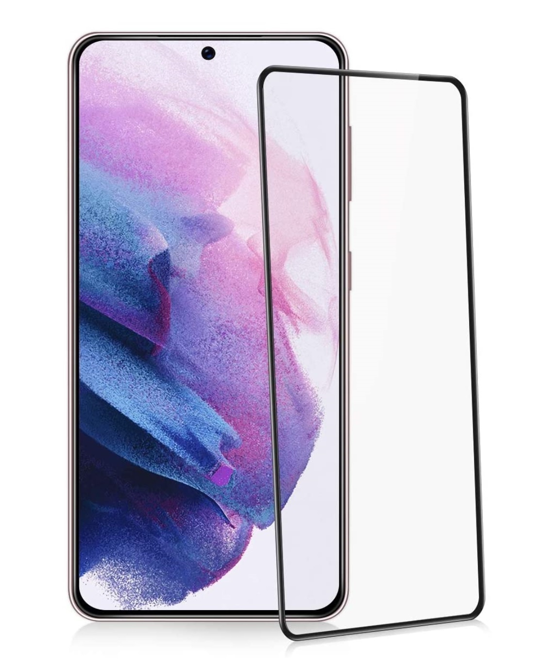 Galaxy S21 - 2-Pack Heltäckande Skärmskydd i Härdat Glas