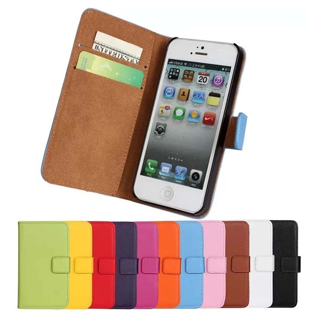 iPhone 5/5S/SE 2016 - Fodral I Äkta Läder - Ljus Rosa