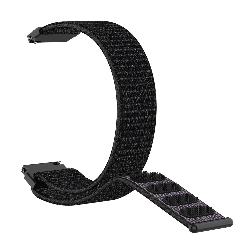 Nylon Armband Med Kardborreband Fäste - Svart (20 mm)