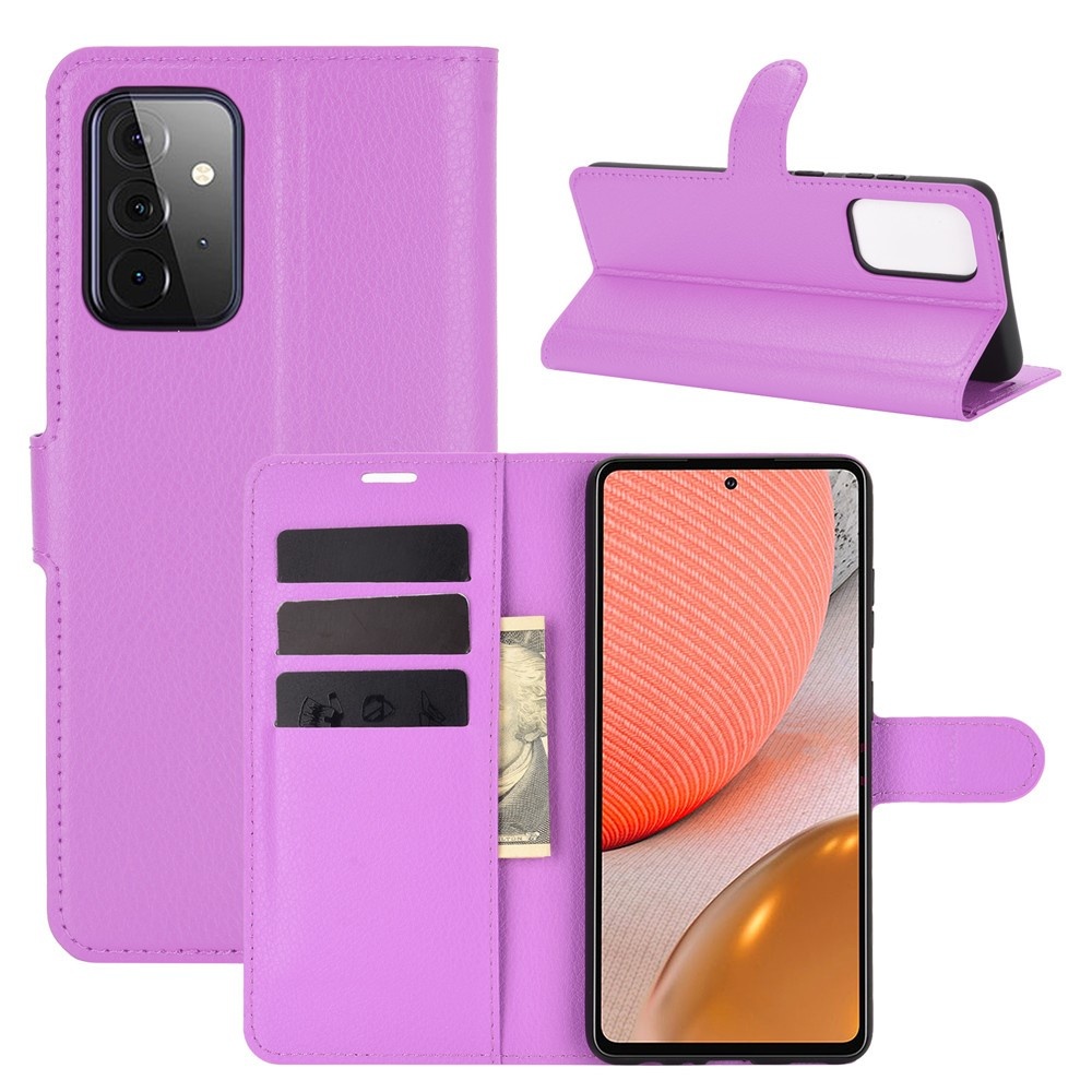 Galaxy A72 - Litchi Läder Fodral