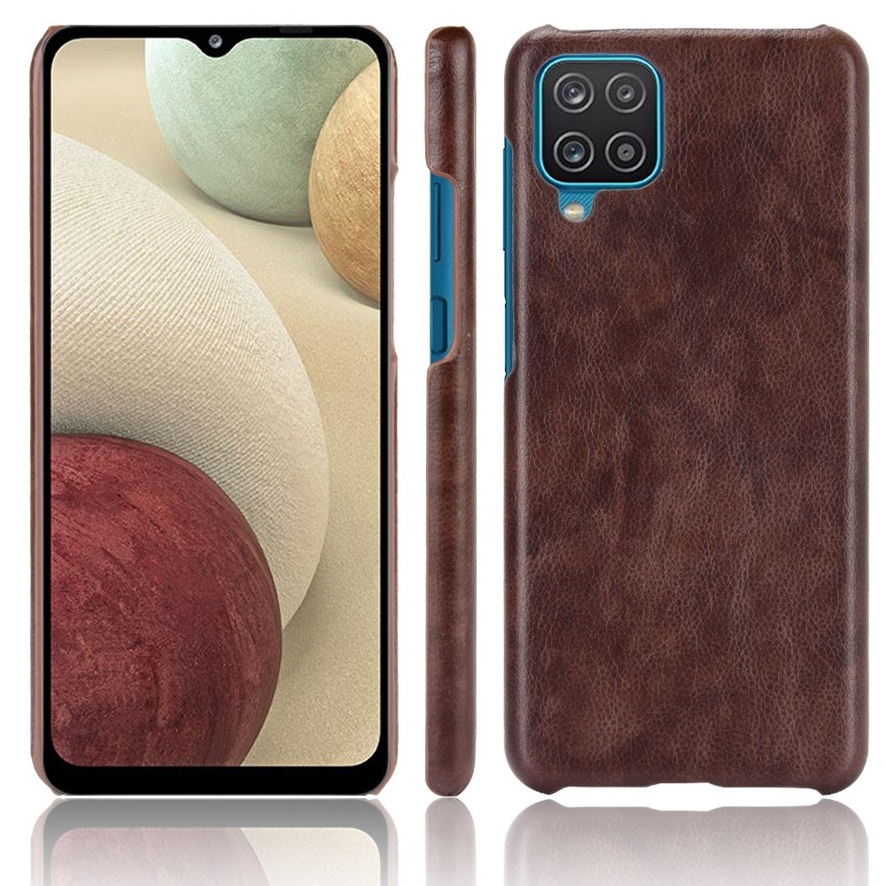 Galaxy A12 - Läderbelagt Litchi Skal