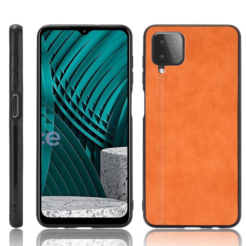 Galaxy A12 - Läderbelagt Hybrid Skal