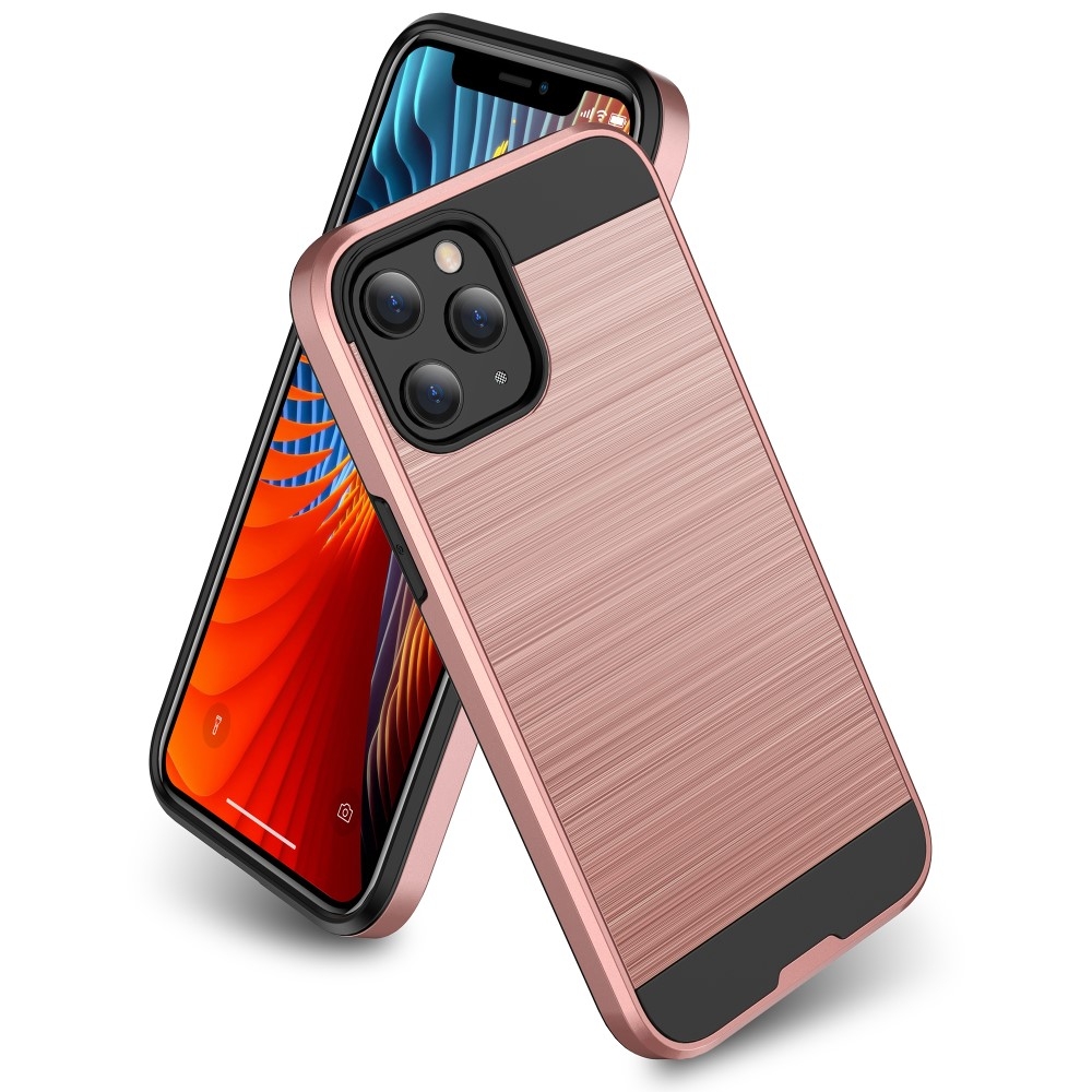 iPhone 12 Pro Max - Borstad Stål Textur Skal