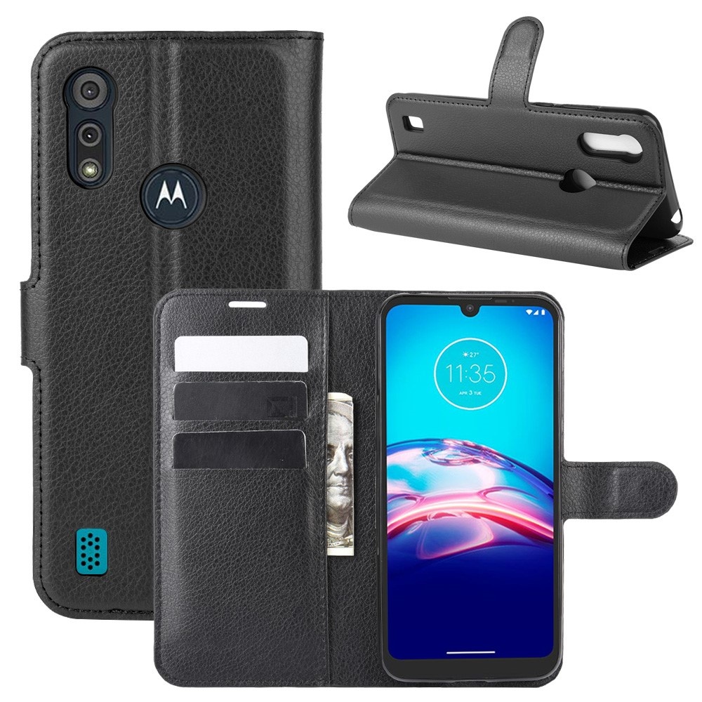 Moto E6s (2020) - Litchi Plånboksfodral