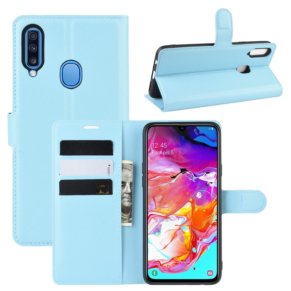 Galaxy A20s - Litchi Plånboksfodral - Ljus