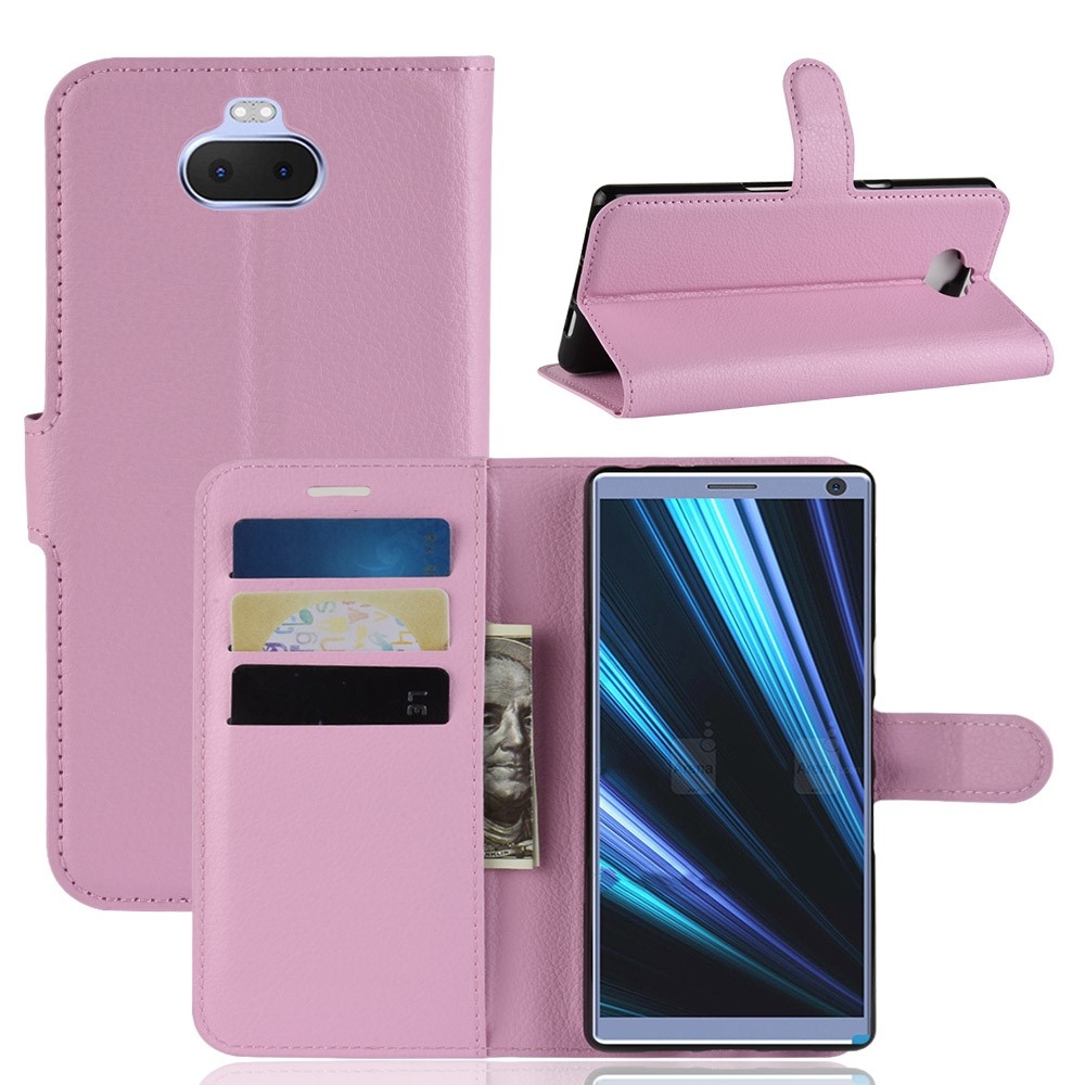Xperia 10 Plus - Litchi Plånboksfodral - Ljus