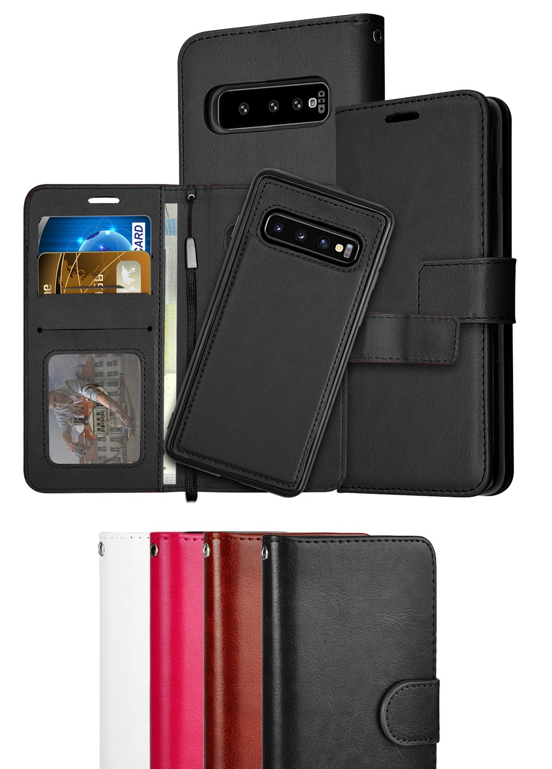 Samsung S10e - Fodral / Magnet Skal 2 in 1 - Brun