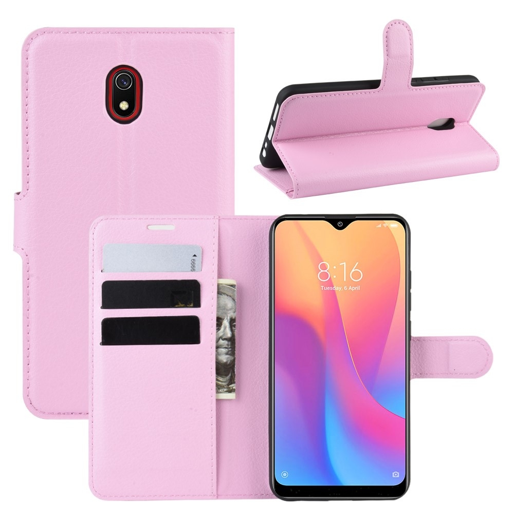 Redmi 8A - Litchi Plånboksfodral - Ljus