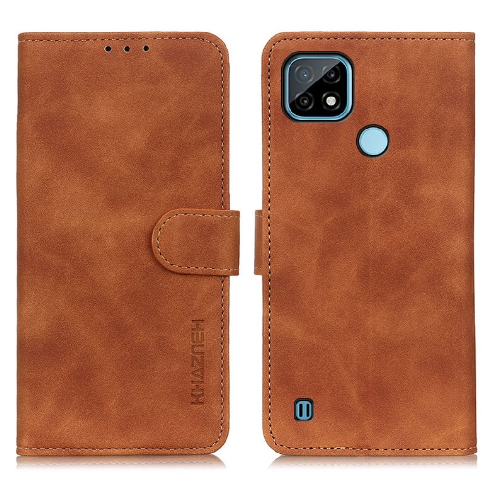 Realme C21 - KHAZNEH Retro Läder Fodral