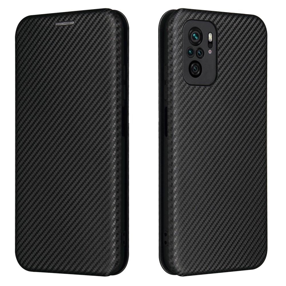 Redmi Note 10S - Kolfiber Textur Fodral