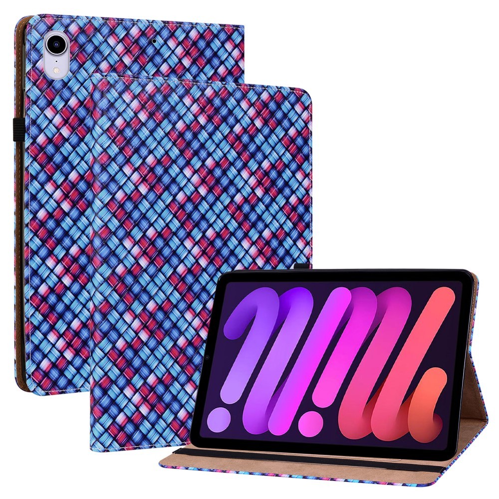 iPad Mini 2024/2021 Fodral Vävd Textur Blå