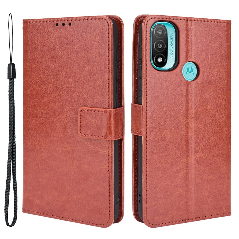 Moto E20 Fodral Crazy Horse