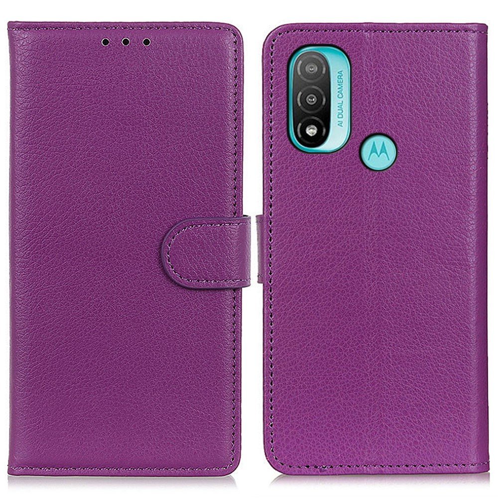 Moto E20 / E40 Fodral Litchi Textur