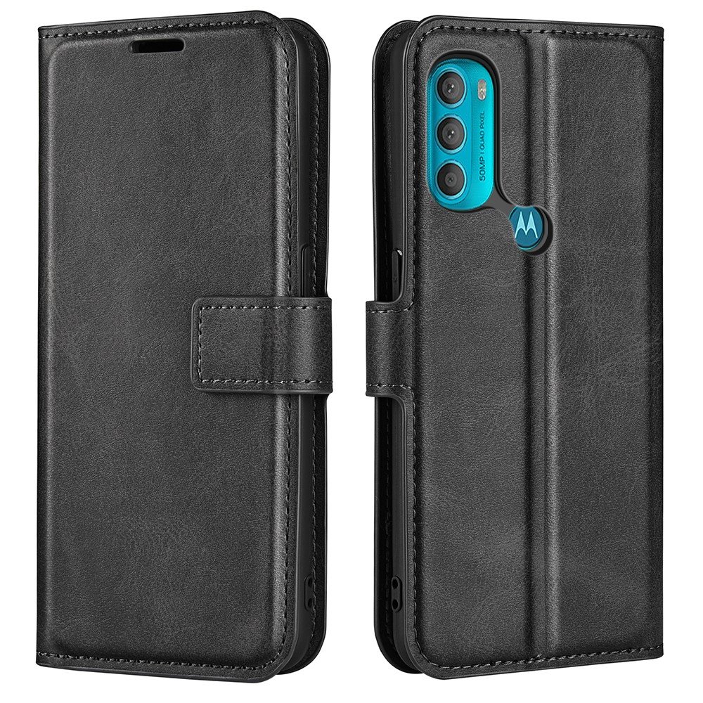 Moto G71 Fodral Solid Läder