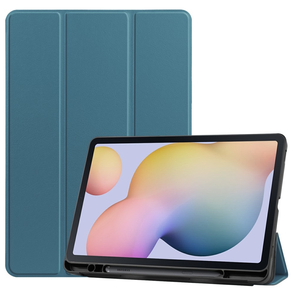 Galaxy Tab S7 / Tab S8 Fodral Tri-Fold Pennhållare Mörk