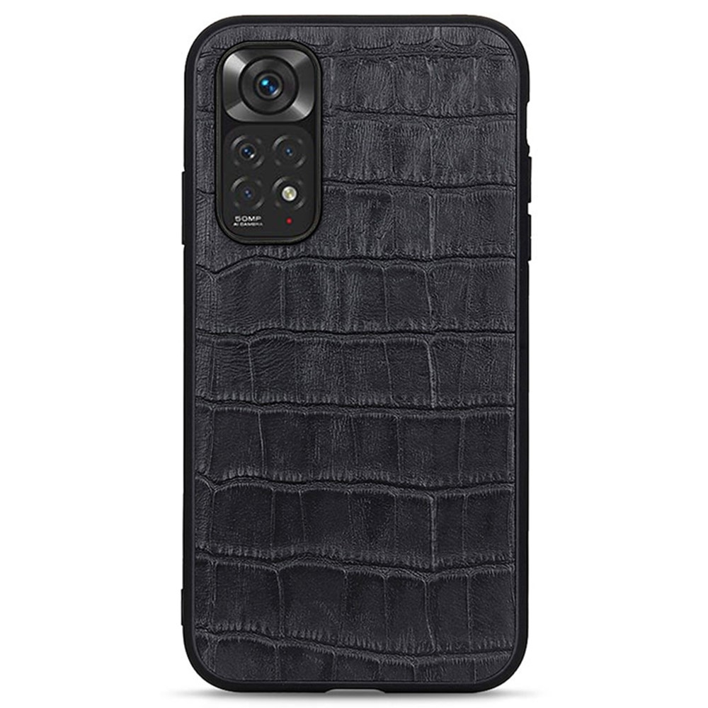 Redmi Note 11 Skal Äkta Läder Krokodil Textur