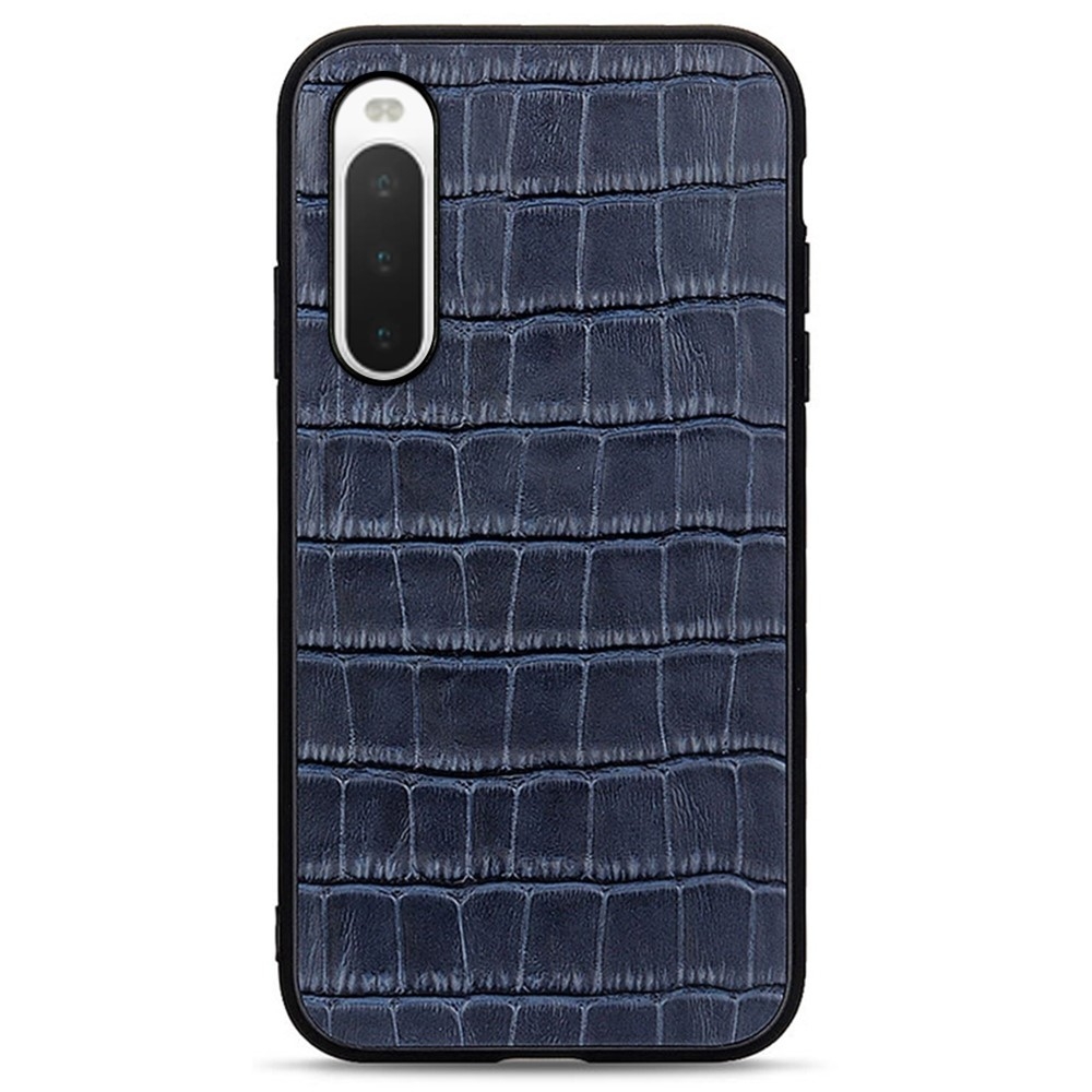 Xperia 10 IV Skal Äkta Läder Krokodil Textur