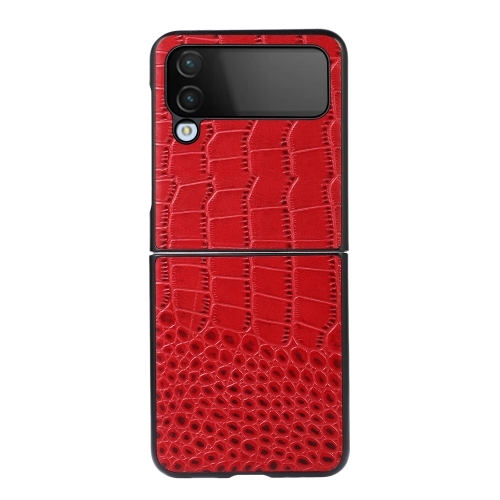 Galaxy Z Flip 4 Skal Krokodil Textur Läder