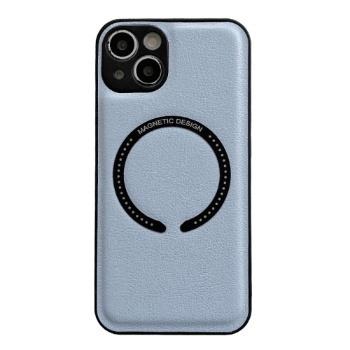 iPhone 14 Skal Litchi Textur MagSafe Sierra