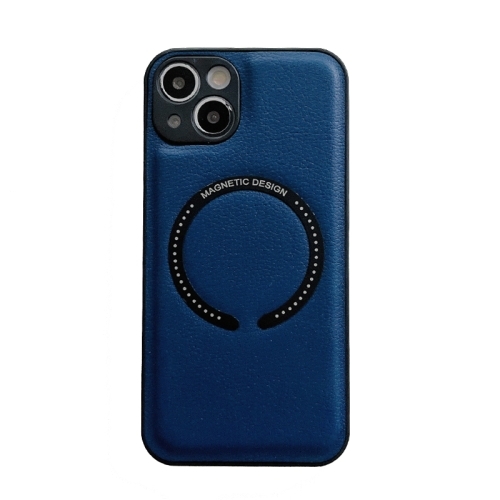 iPhone 14 Skal Litchi Textur MagSafe