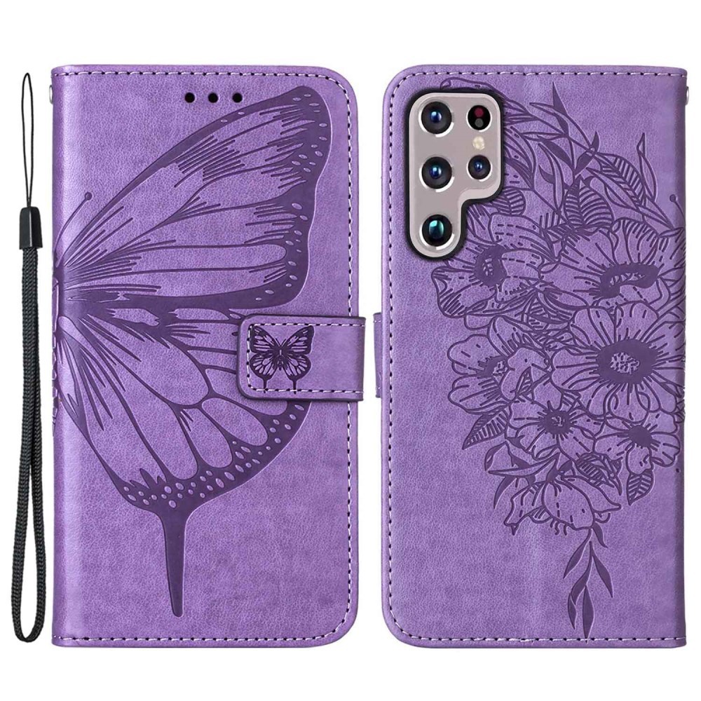 Galaxy S23 Ultra Fodral Fjäril Tryck
