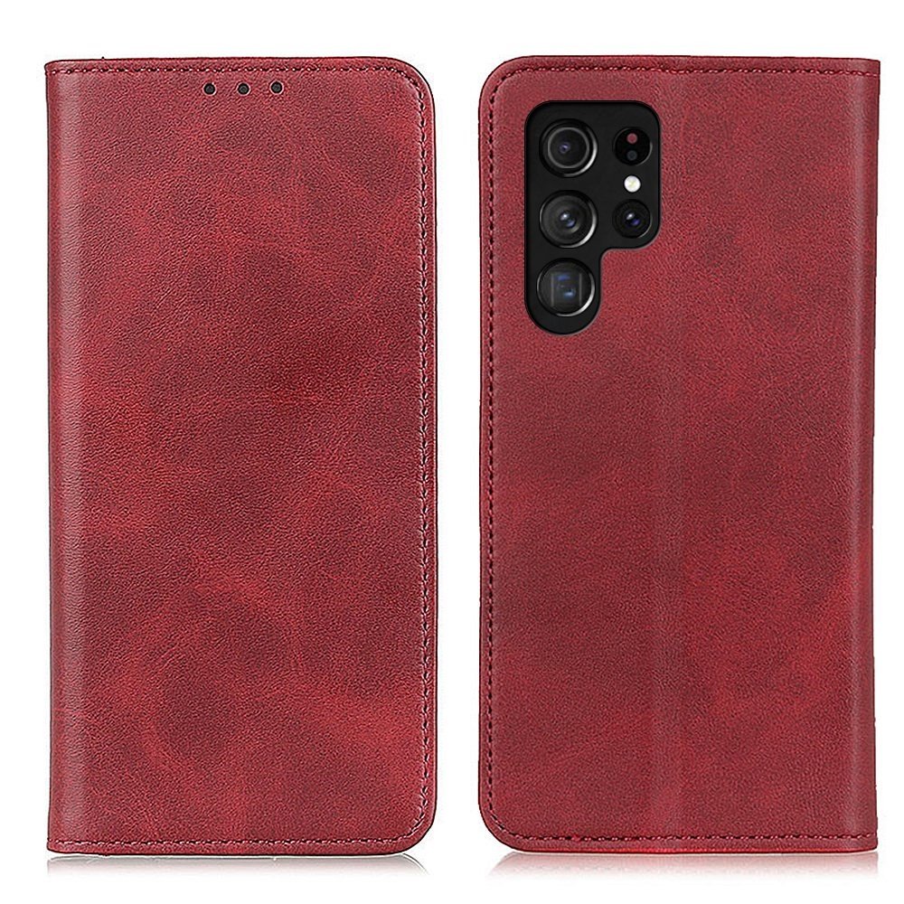 Galaxy S23 Ultra Flip Fodral Split Läder