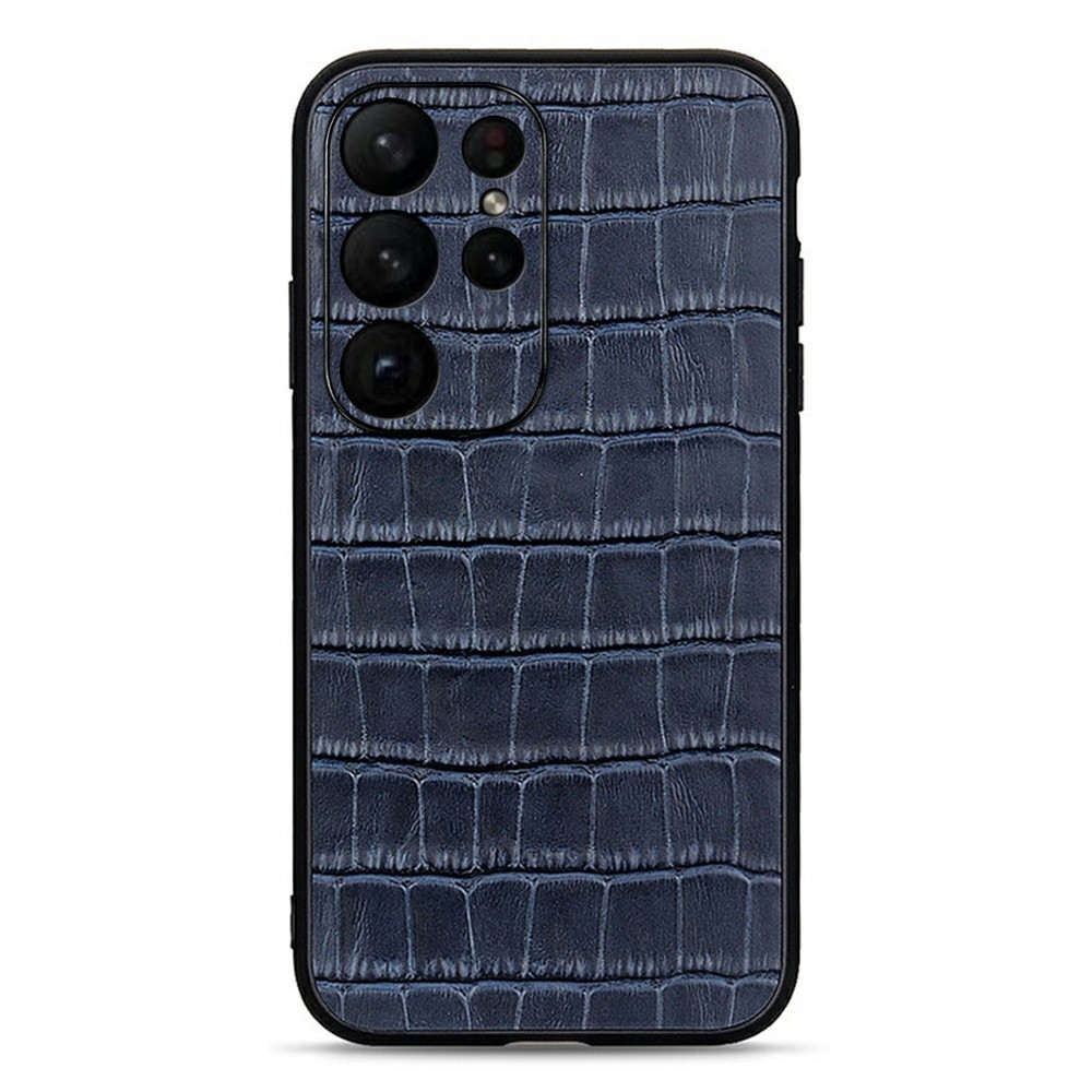 Galaxy S23 Ultra Skal Äkta Läder Krokodil Textur
