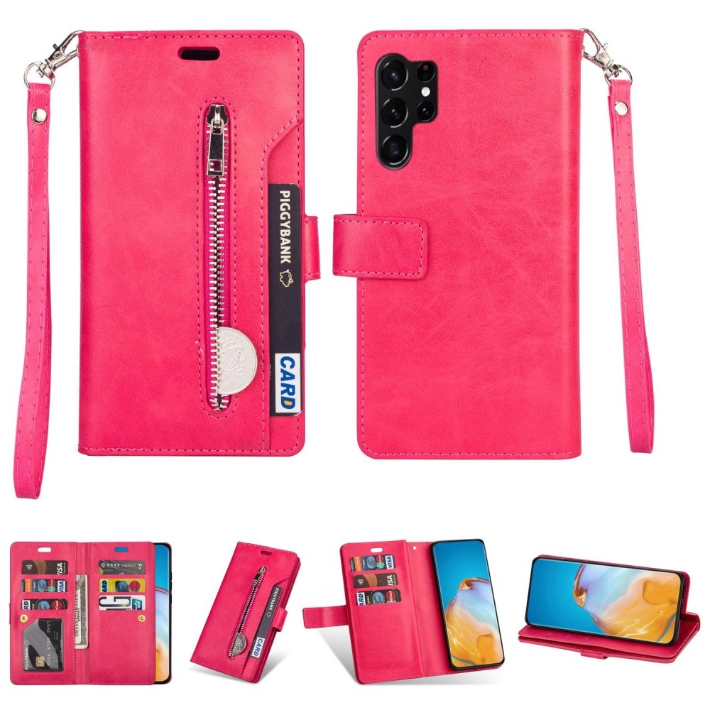 Galaxy S23 Ultra Fodral Multifunktionell Med Frontficka