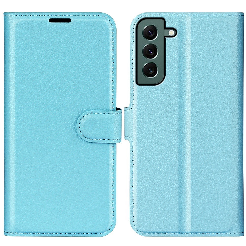 Galaxy S23 Plus Fodral Litchi Läder Ljus