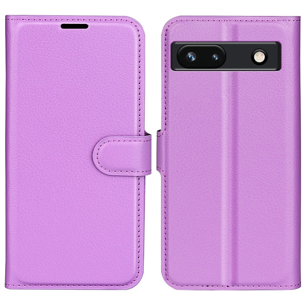 Pixel 7A Fodral Litchi Textur Läder
