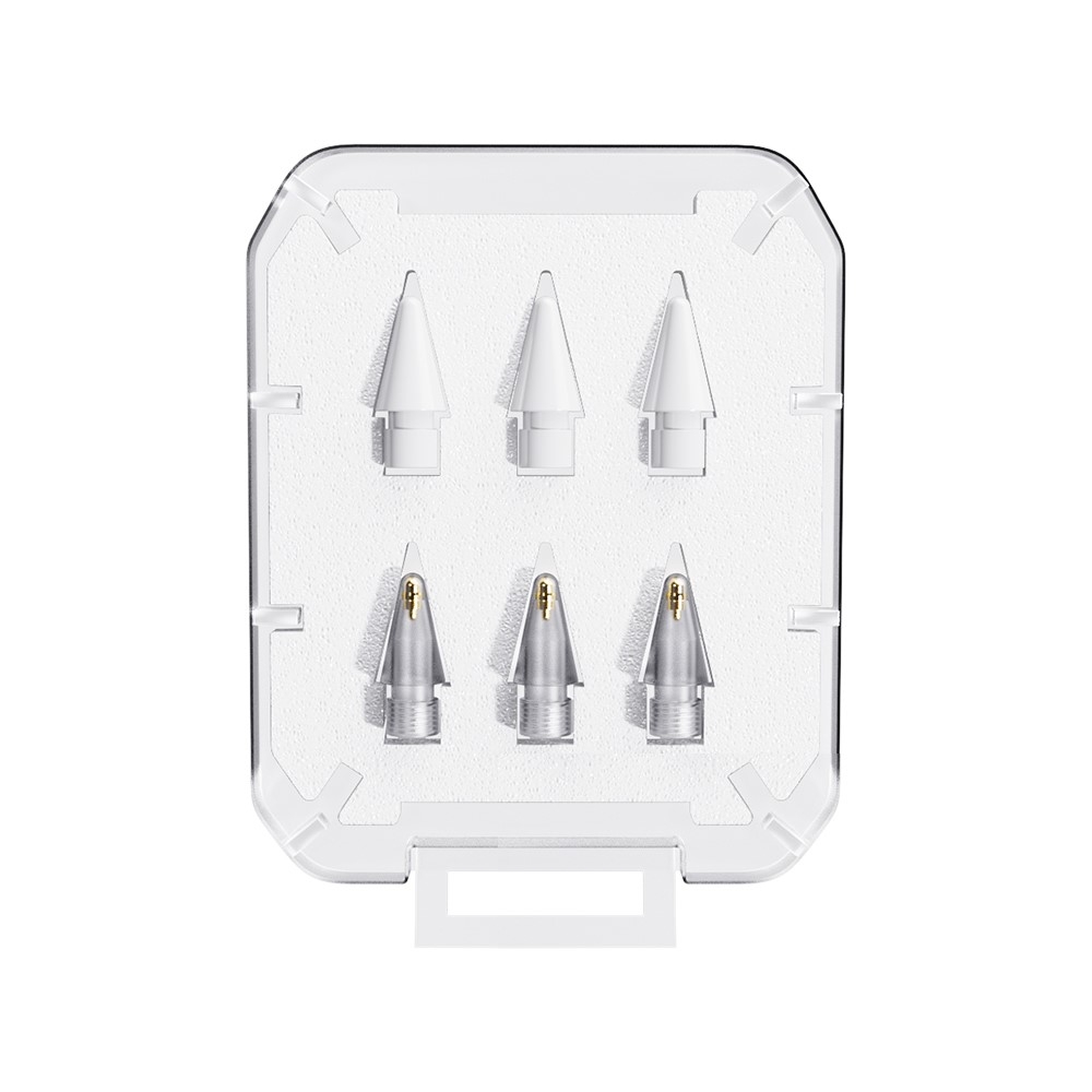 ESSAGER 6-PACK Ersättning Pennspets Apple Pen 1/2/Pro Vit