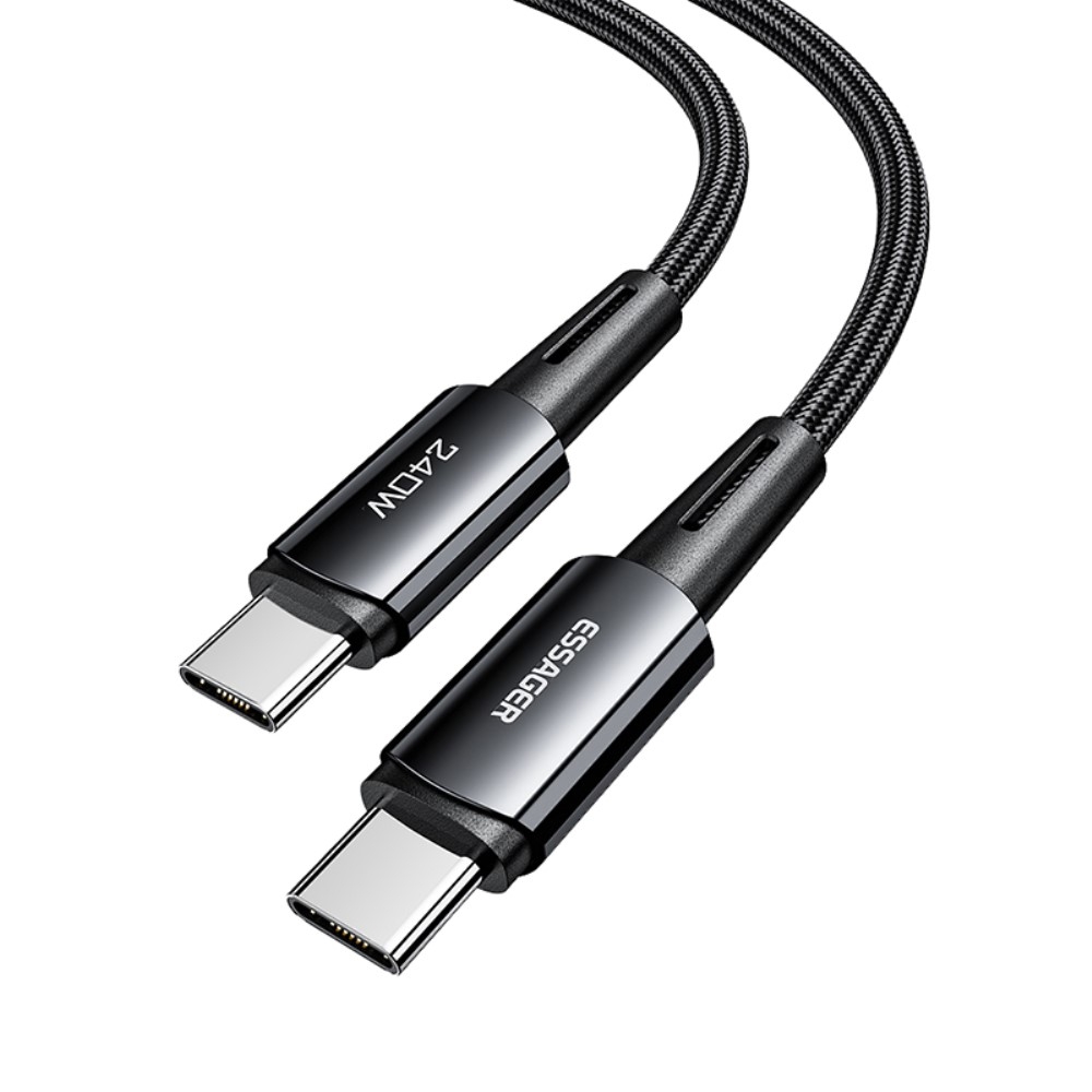 ESSAGER 1m 240W PD USB-C - USB-C Nylonkabel