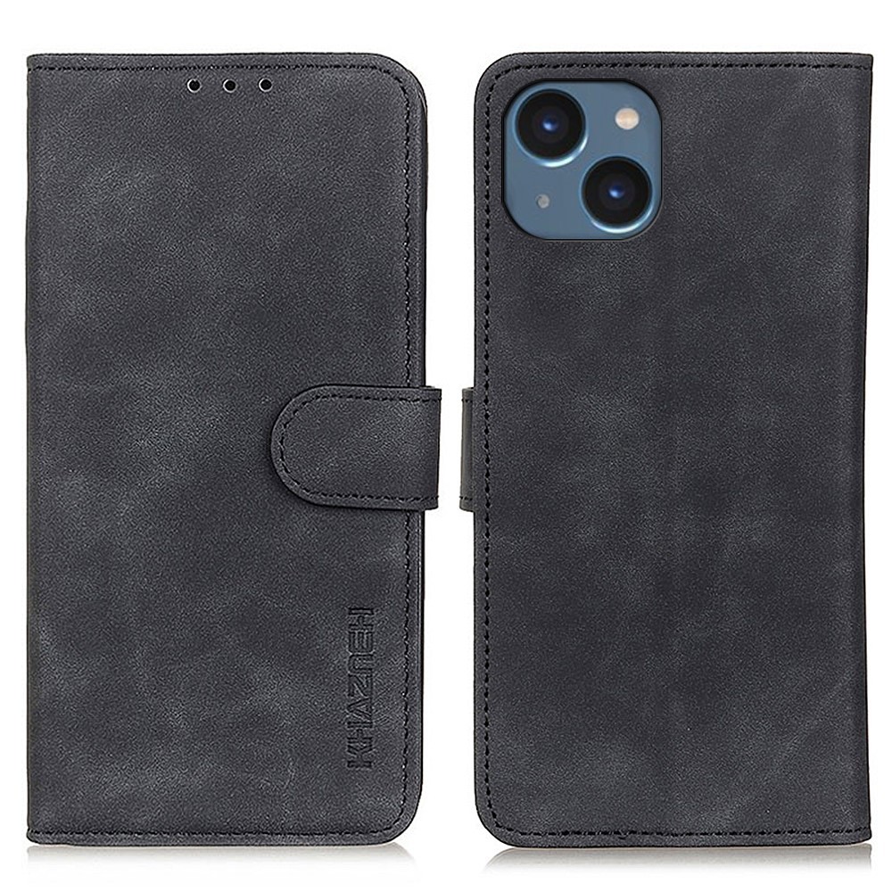 KHAZNEH iPhone 15 Fodral Retro Läder