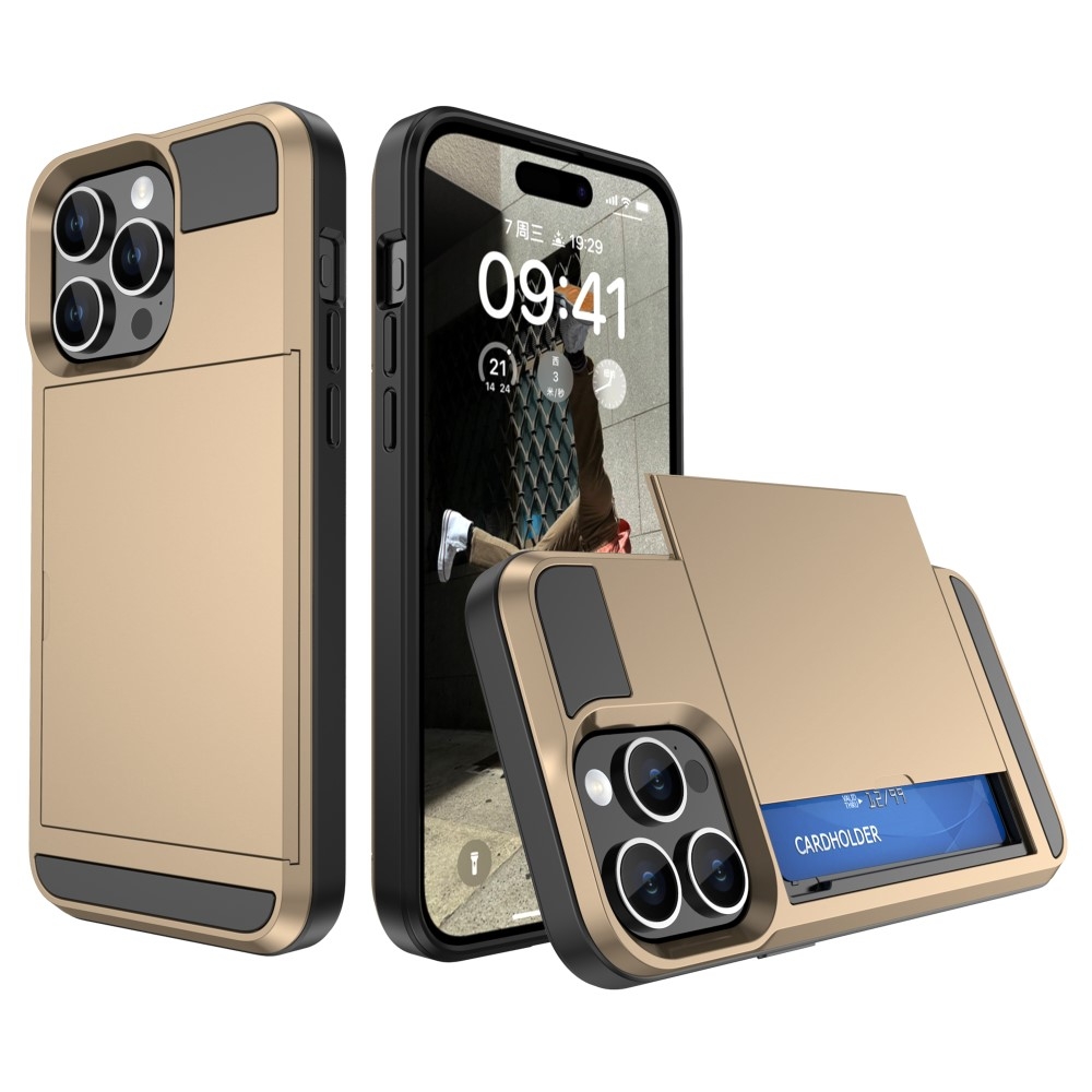 iPhone 15 Plus Skal Hybrid Armor Med Kortfack