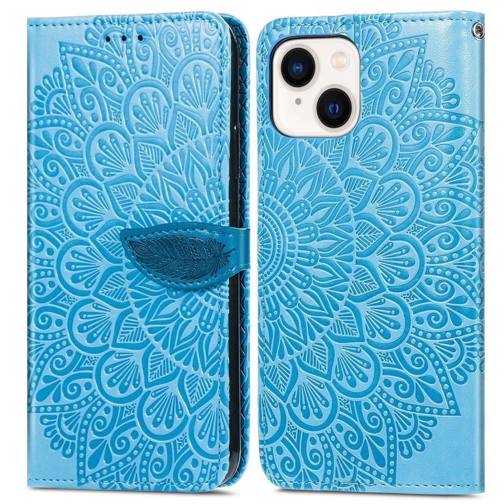 iPhone 15 Plus Fodral Läder Med Tryck