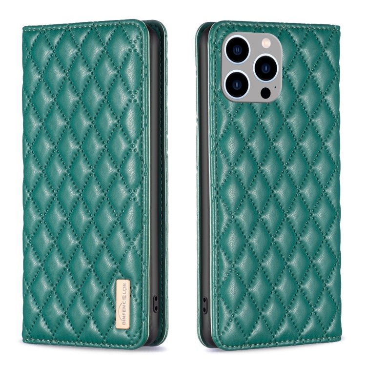 BINFEN iPhone 15 Pro Max Fodral Diamond Flip Läder