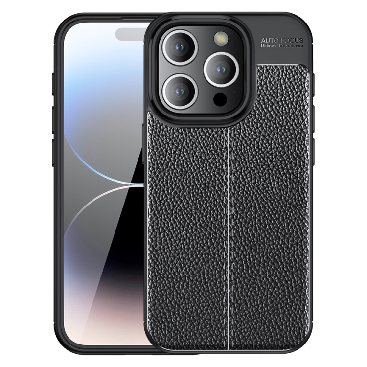 iPhone 15 Pro Skal Litchi Textur