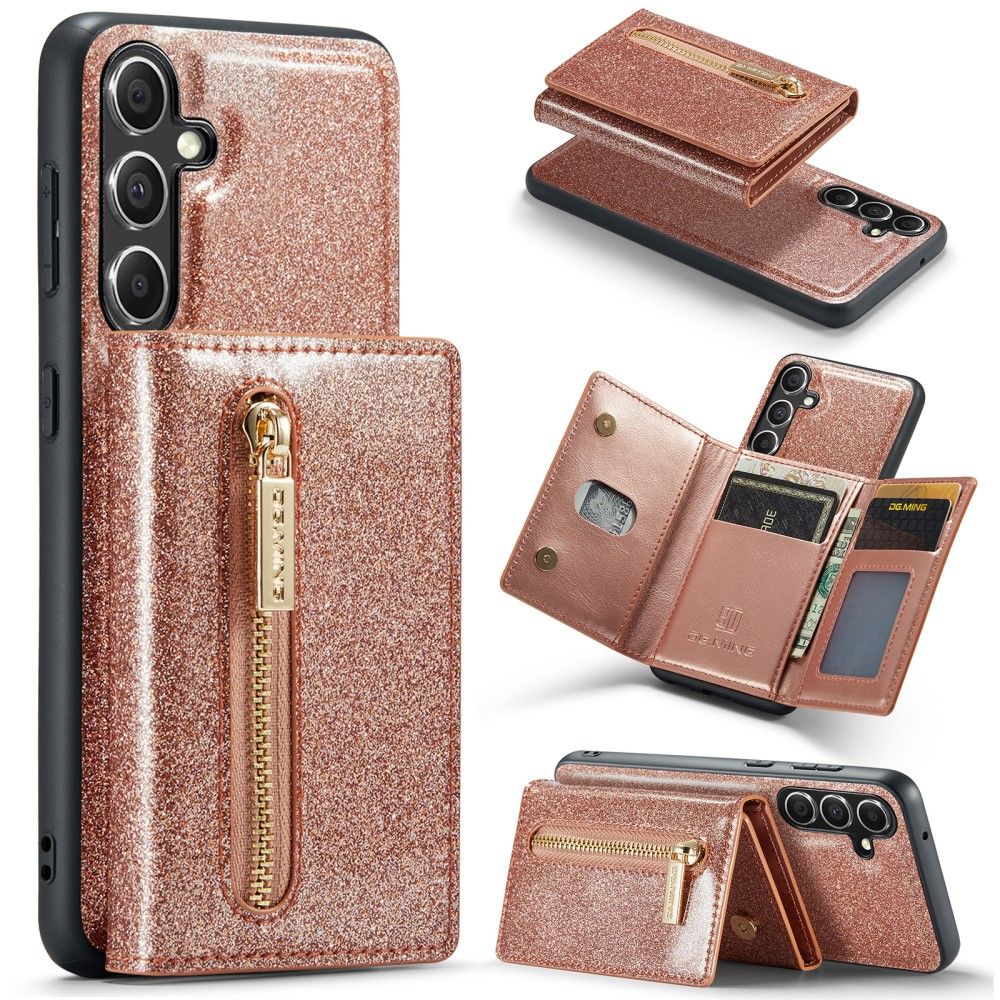 DG.MING Galaxy S23 FE Skal Magnetisk Plånbok Glitter
