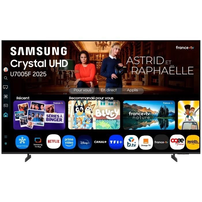 Samsung Svart 43U7005f - Led-Tv 43" (109 Cm) - 4K Uhd 3840X2160 - Hdr10+ - Smart Tv - Gaming Hub - 3Xhdmi - Wifi