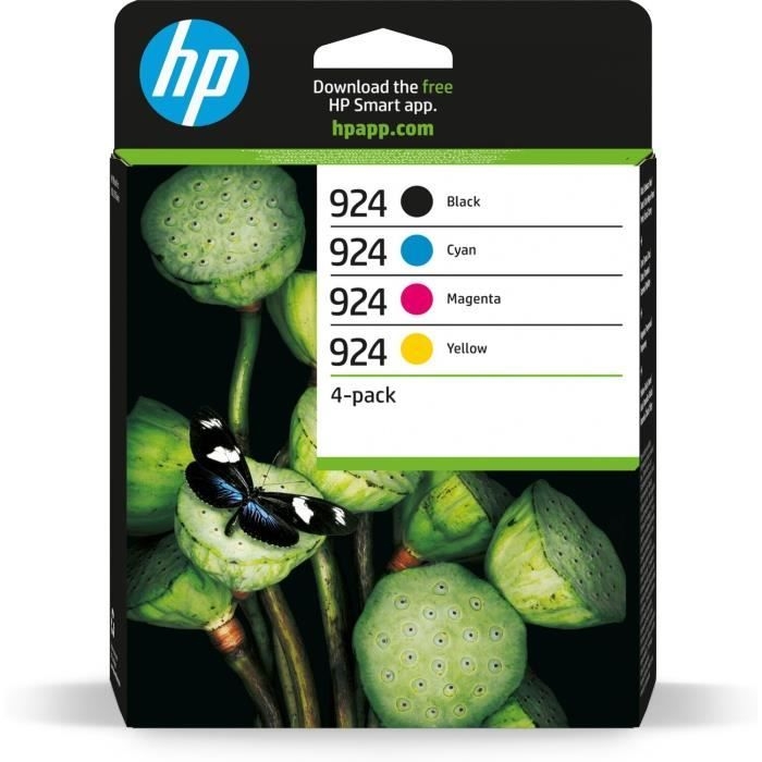 HP 924 original bläckpatron 4-pack cyan, magenta, gul, svart
