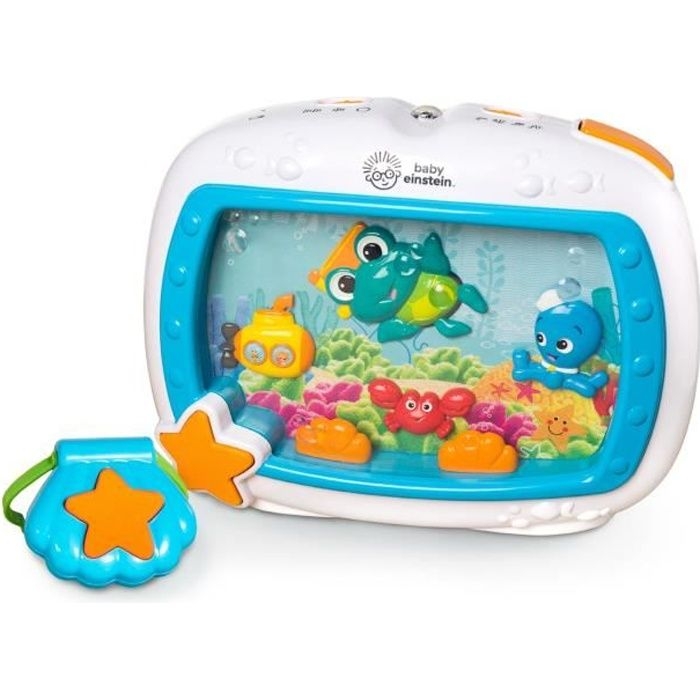 BABY EINSTEIN Baby Nattlampa - Havsdrömmar - 25 min inställning: ljus, ljud, musik eller havsljud, spjälsängsklämma, fjärrkontroll
