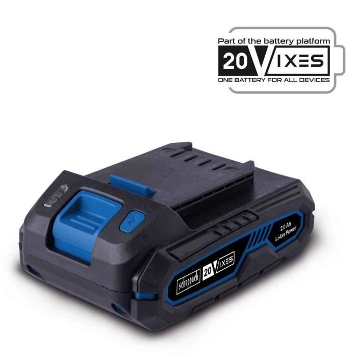 2,0 Ah 20 V batteri - universalbatteri för SCHEPPACH 20 V IXES-serien