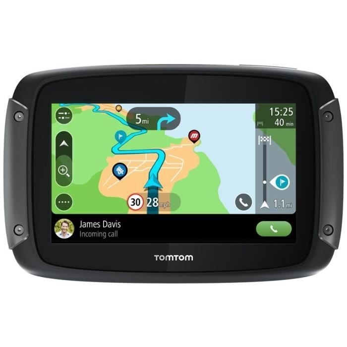 TomTom GPS Motorcycle RIDER 550 Premium Pack – 4,3 tum, världskarta, TomTom Traffic, varningar om farozoner, handsfree-samtal