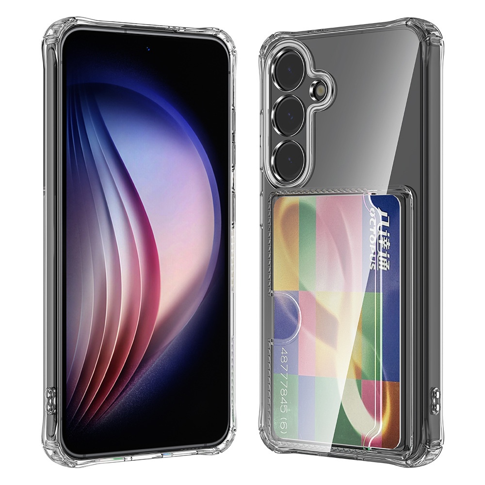 Galaxy S22 Transparent Skal med Sid-Korthållare - Hållbart och Lätt