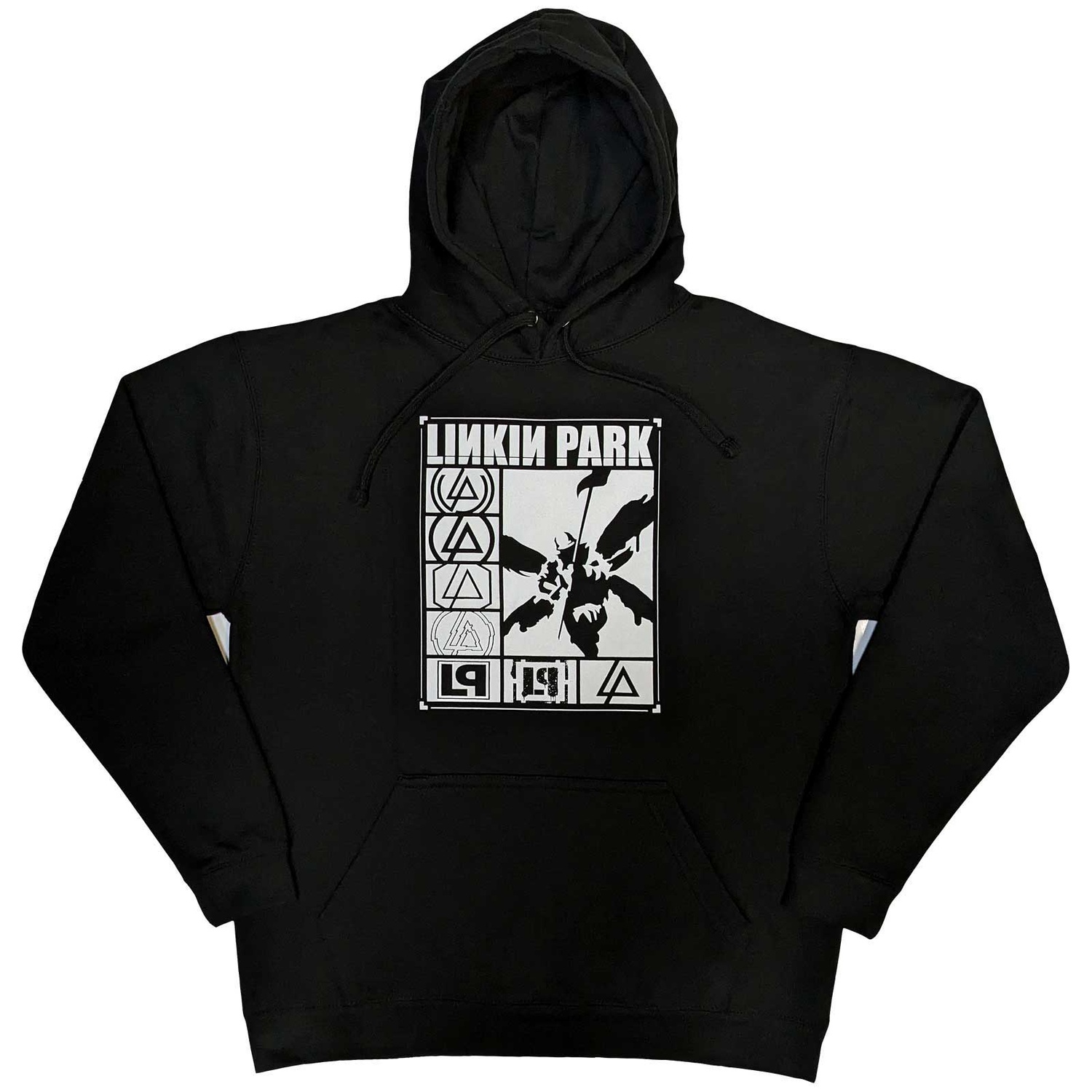 Linkin Park Unisex Pullover Hoodie: Logos Rectangle (Large)