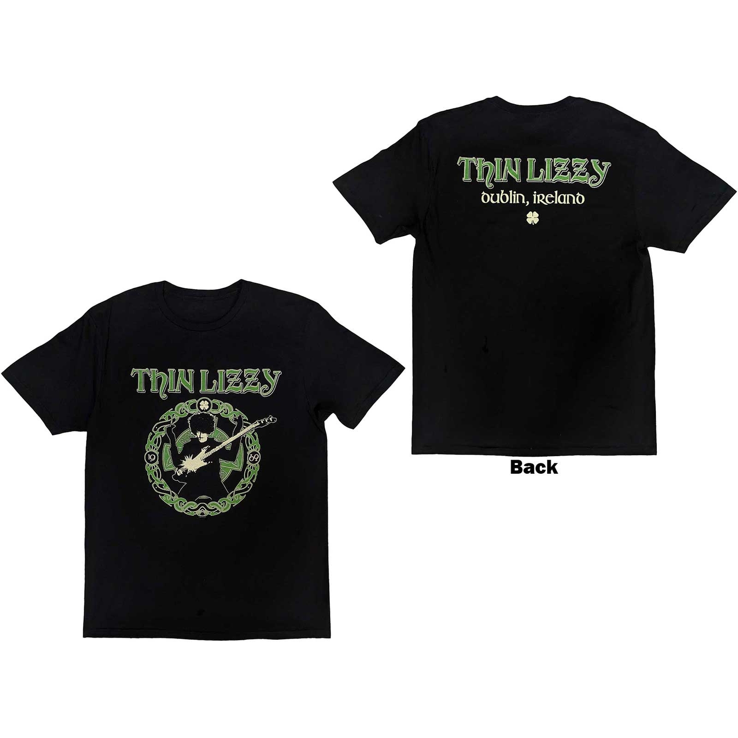 Thin Lizzy Unisex T-Shirt: Celtic Ring (Back Print) (Medium)