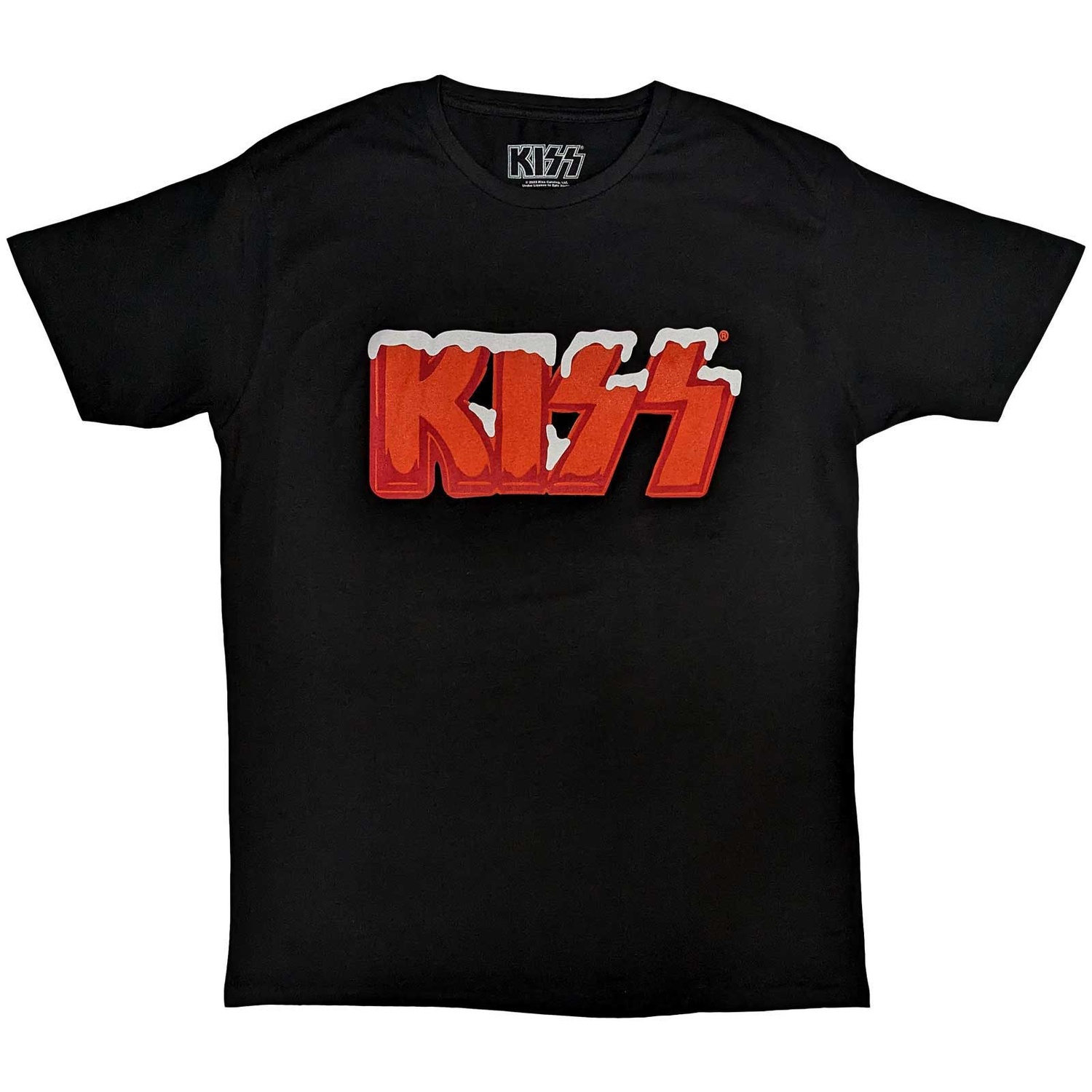 KISS Unisex T-Shirt: Holiday Logo (Large)