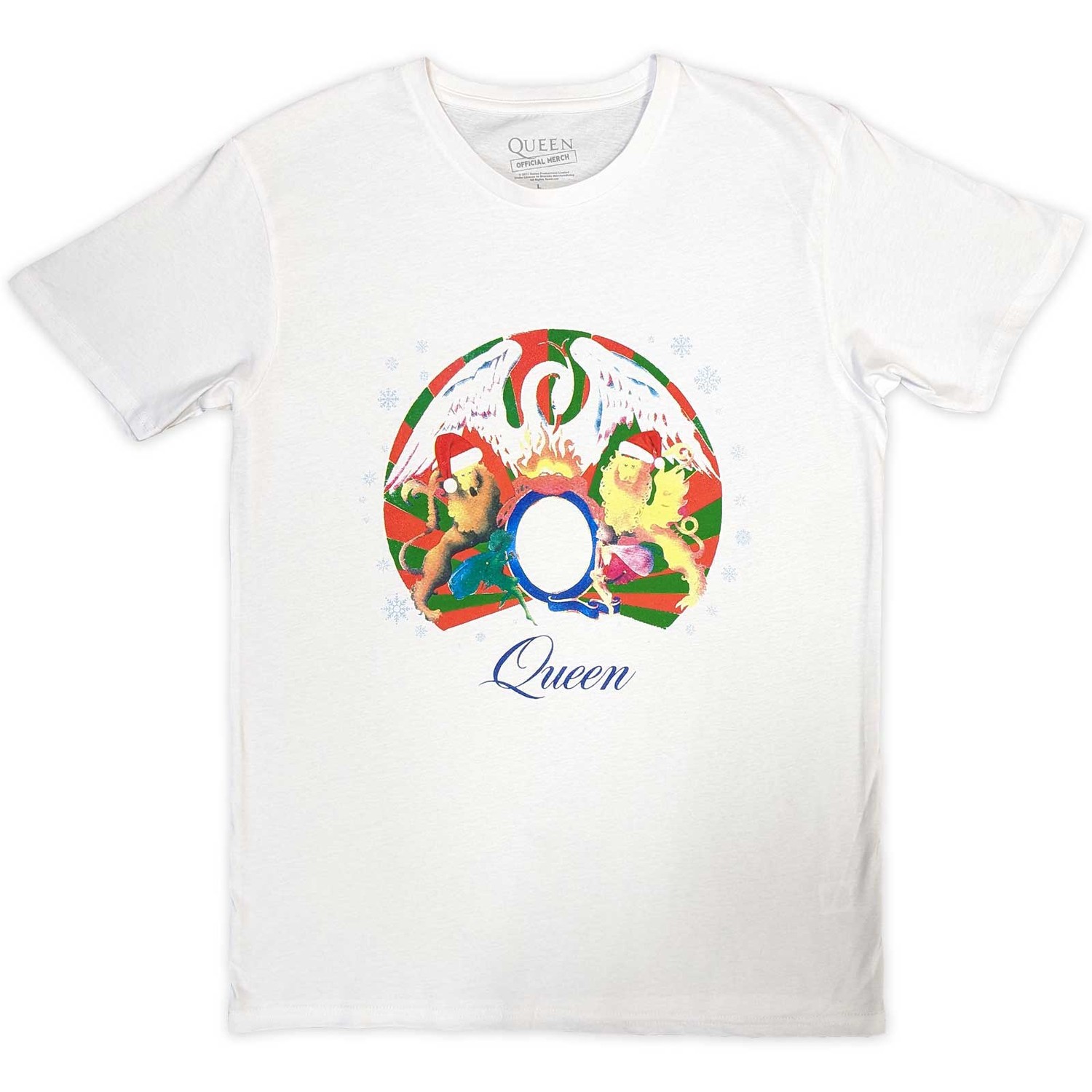 Queen Unisex T-Shirt: Snowflake Crest (X-Large)